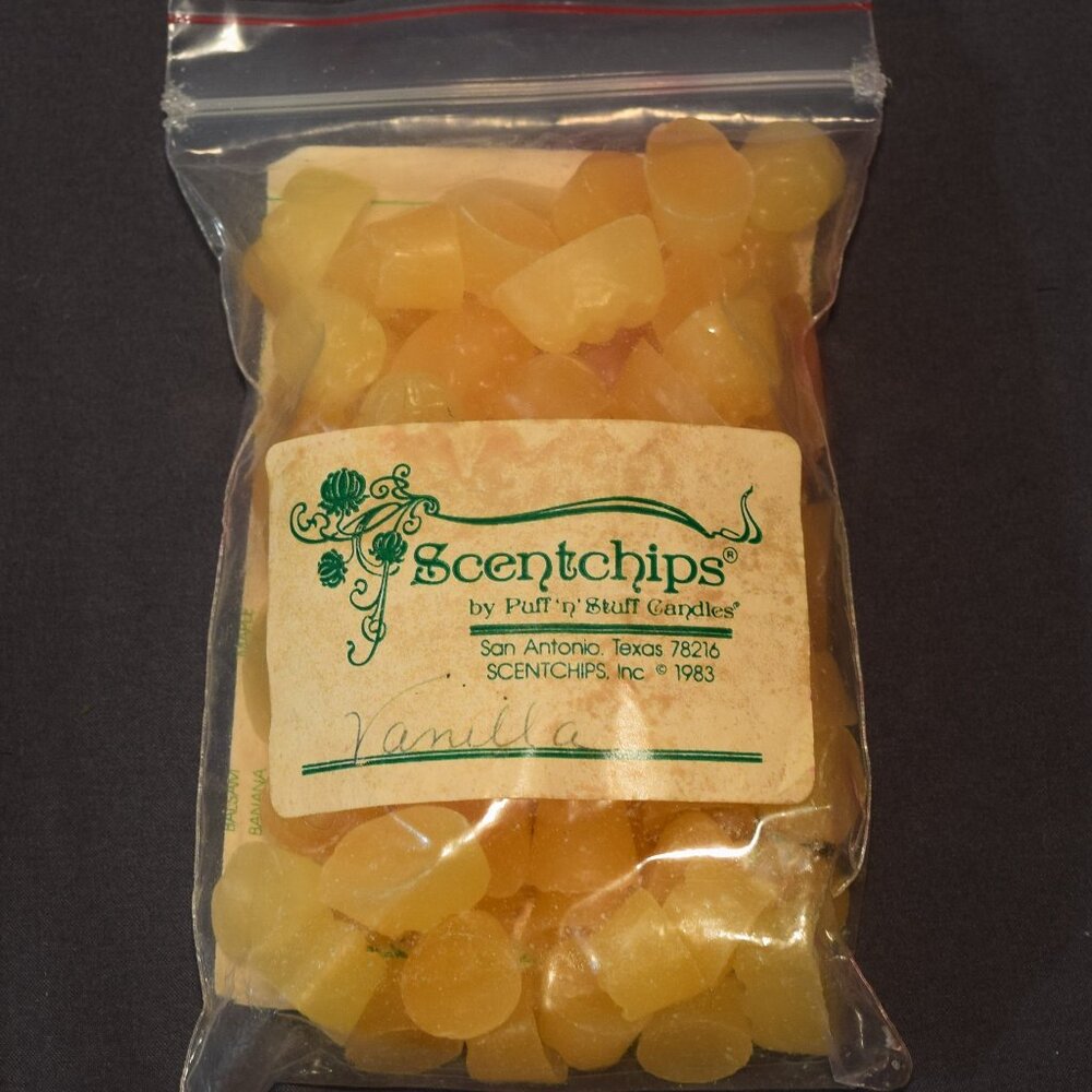 Vintage Scentchips PuffNStuff Candles Wax Melt Sachet Simmer Pot Vanilla Scented